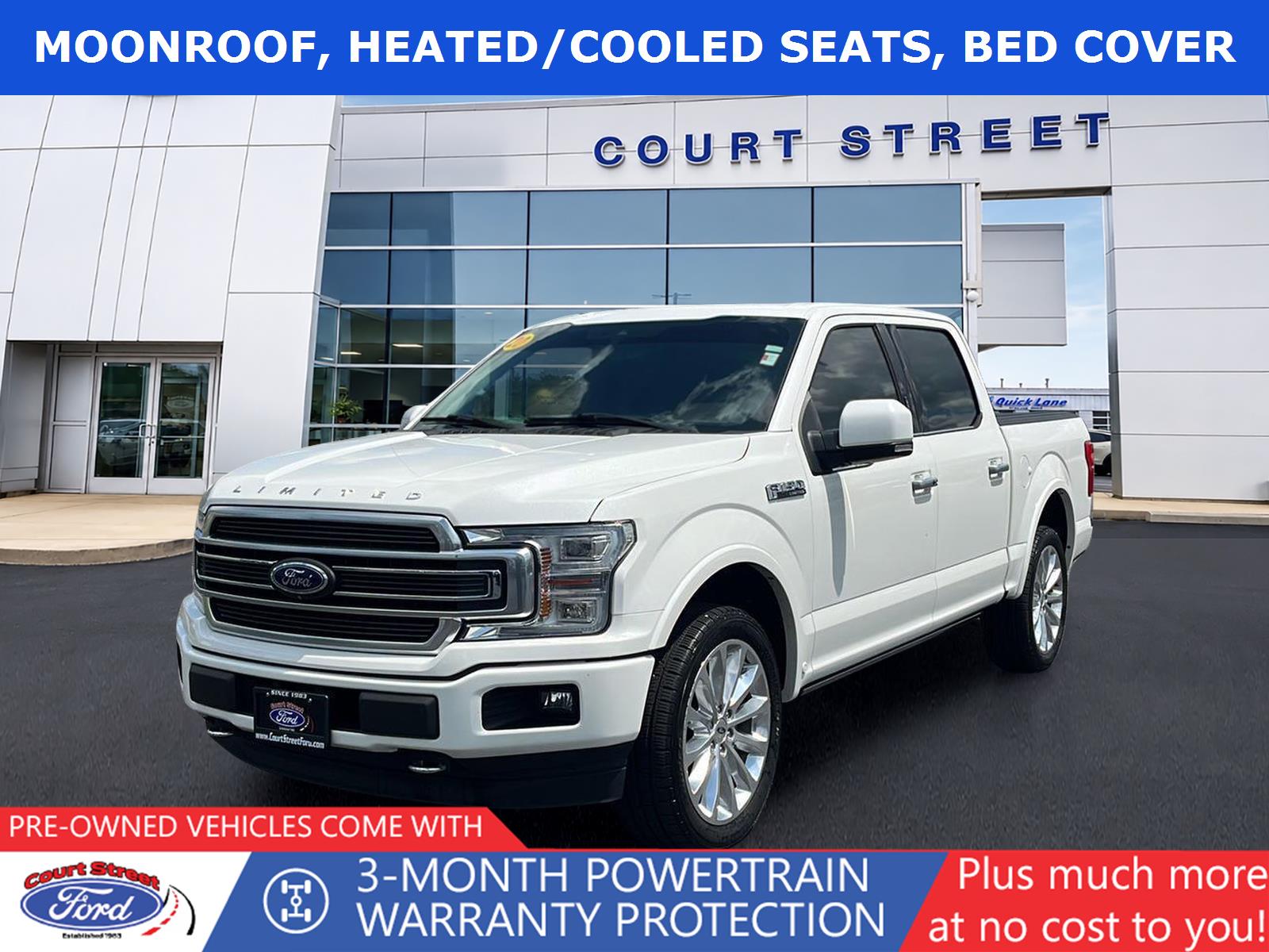 Star White Metallic Tri-Coat 2020 Ford F-150 Pickup Truck Four-Wheel Drive Automatic