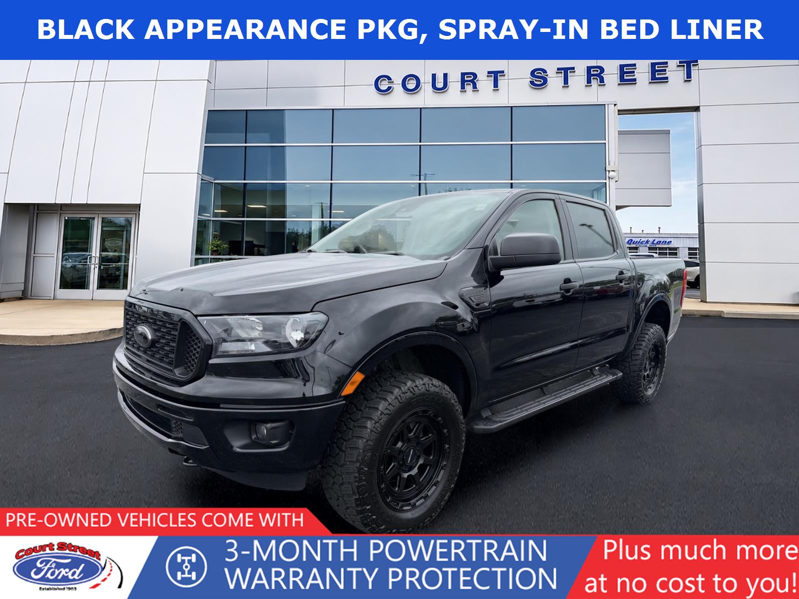 Shadow Black 2023 Ford Ranger Pickup Truck Four-Wheel Drive Automatic