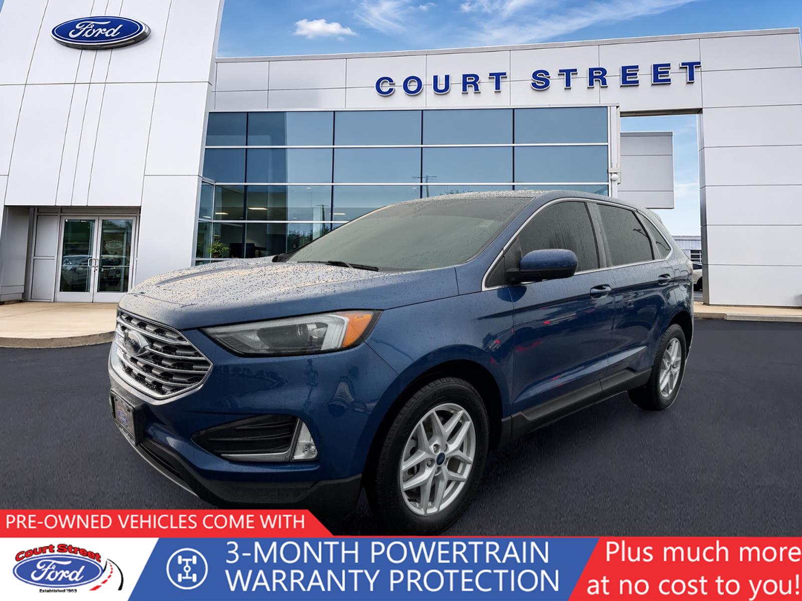 Atlas Blue 2022 Ford Edge SUV / Crossover All-Wheel Drive 8-Speed Automatic