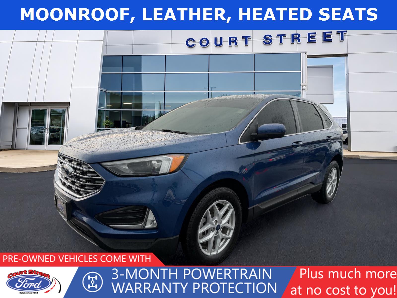 Atlas Blue 2022 Ford Edge SUV / Crossover All-Wheel Drive 8-Speed Automatic