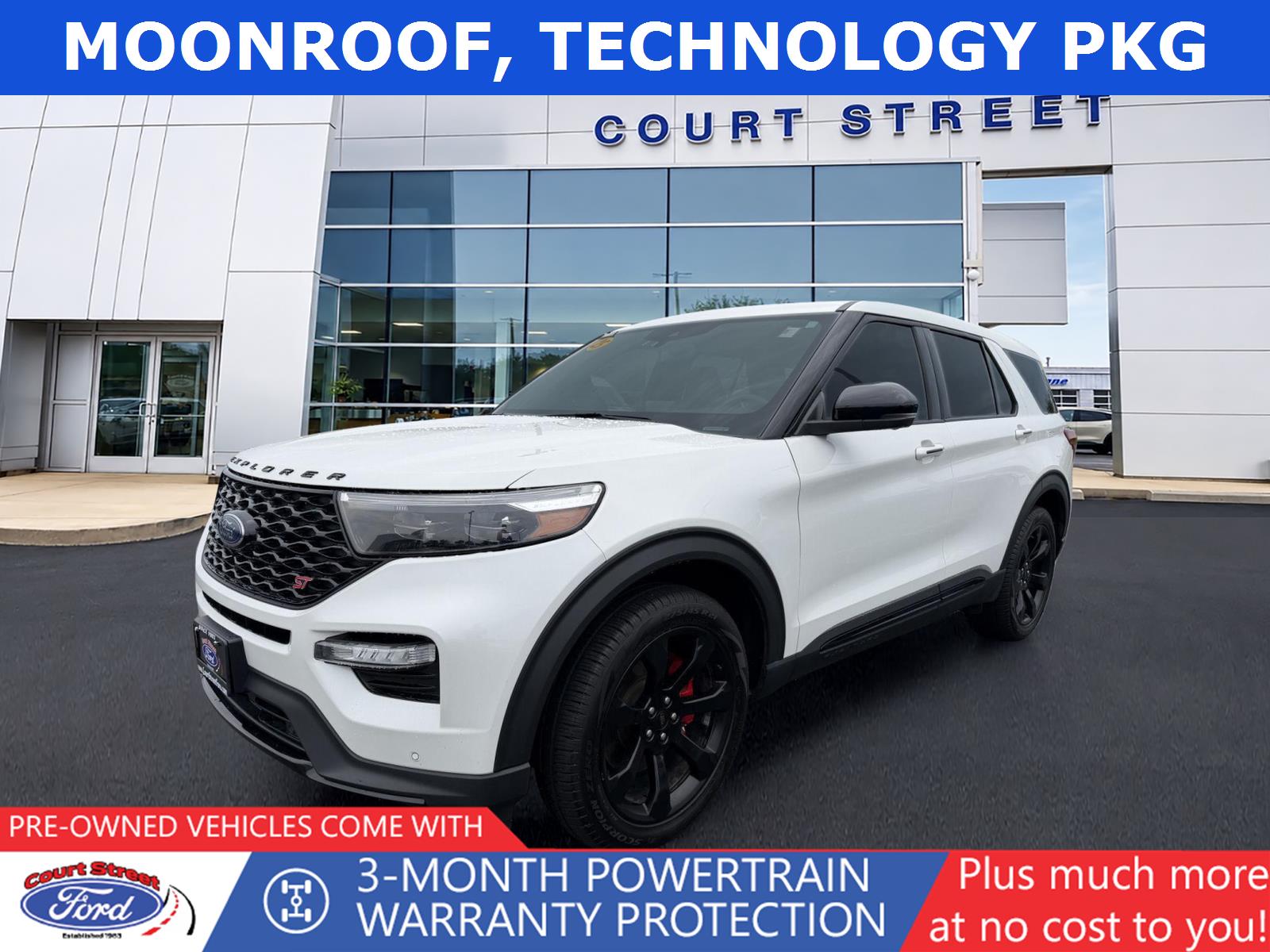 Star White Metallic Tri-Coat 2022 Ford Explorer SUV / Crossover All-Wheel Drive Automatic
