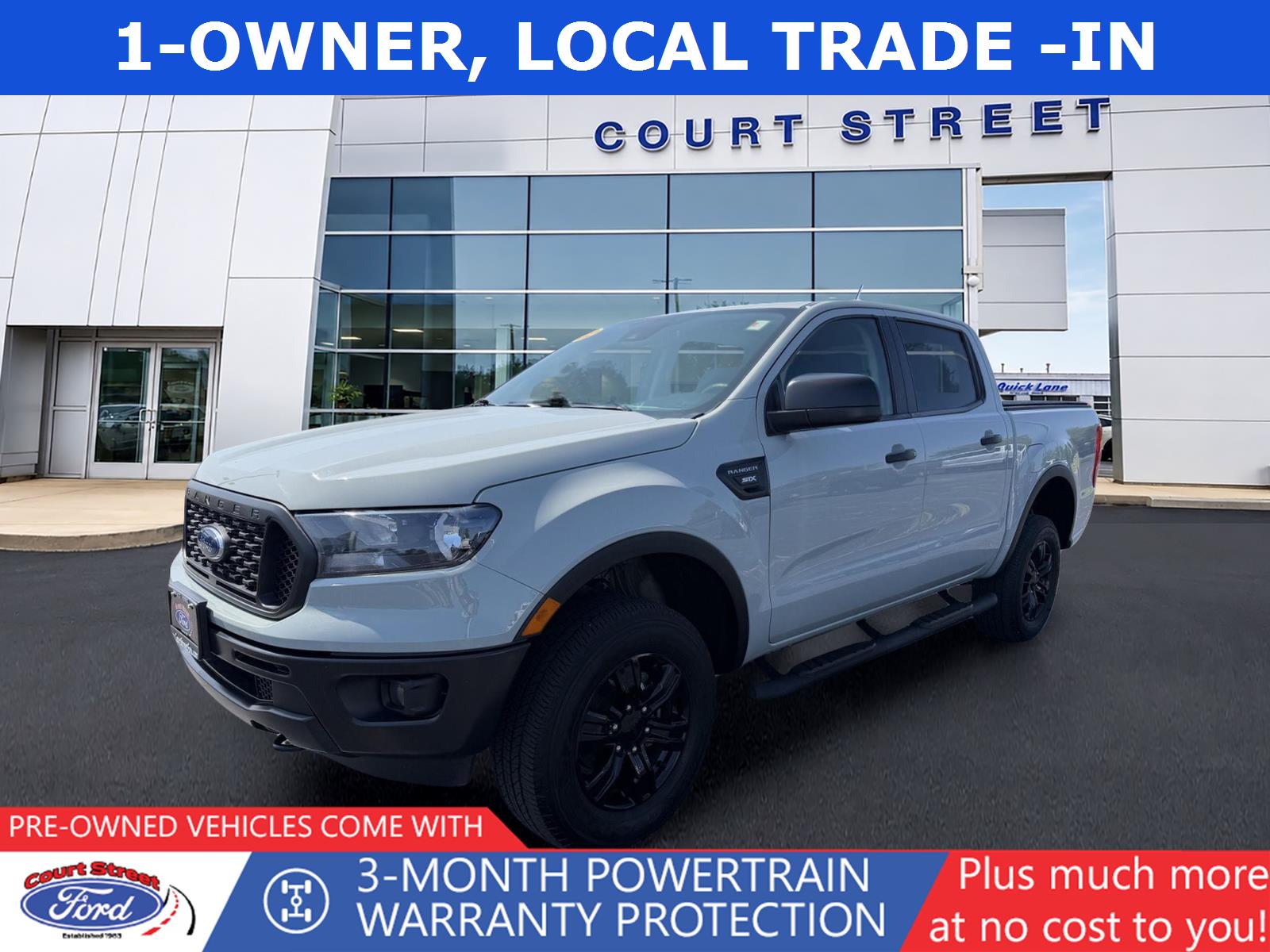 Cactus Gray 2022 Ford Ranger Pickup Truck Four-Wheel Drive Automatic