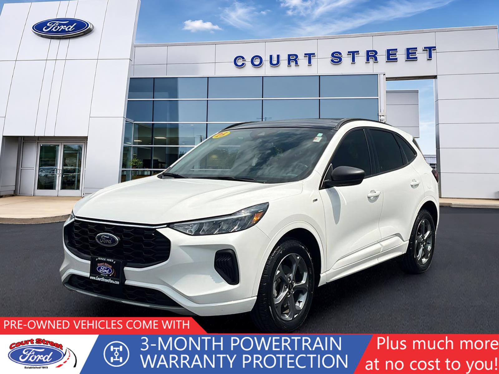 Star White Metallic Tri-Coat 2023 Ford Escape SUV / Crossover All-Wheel Drive 8-Speed Automatic