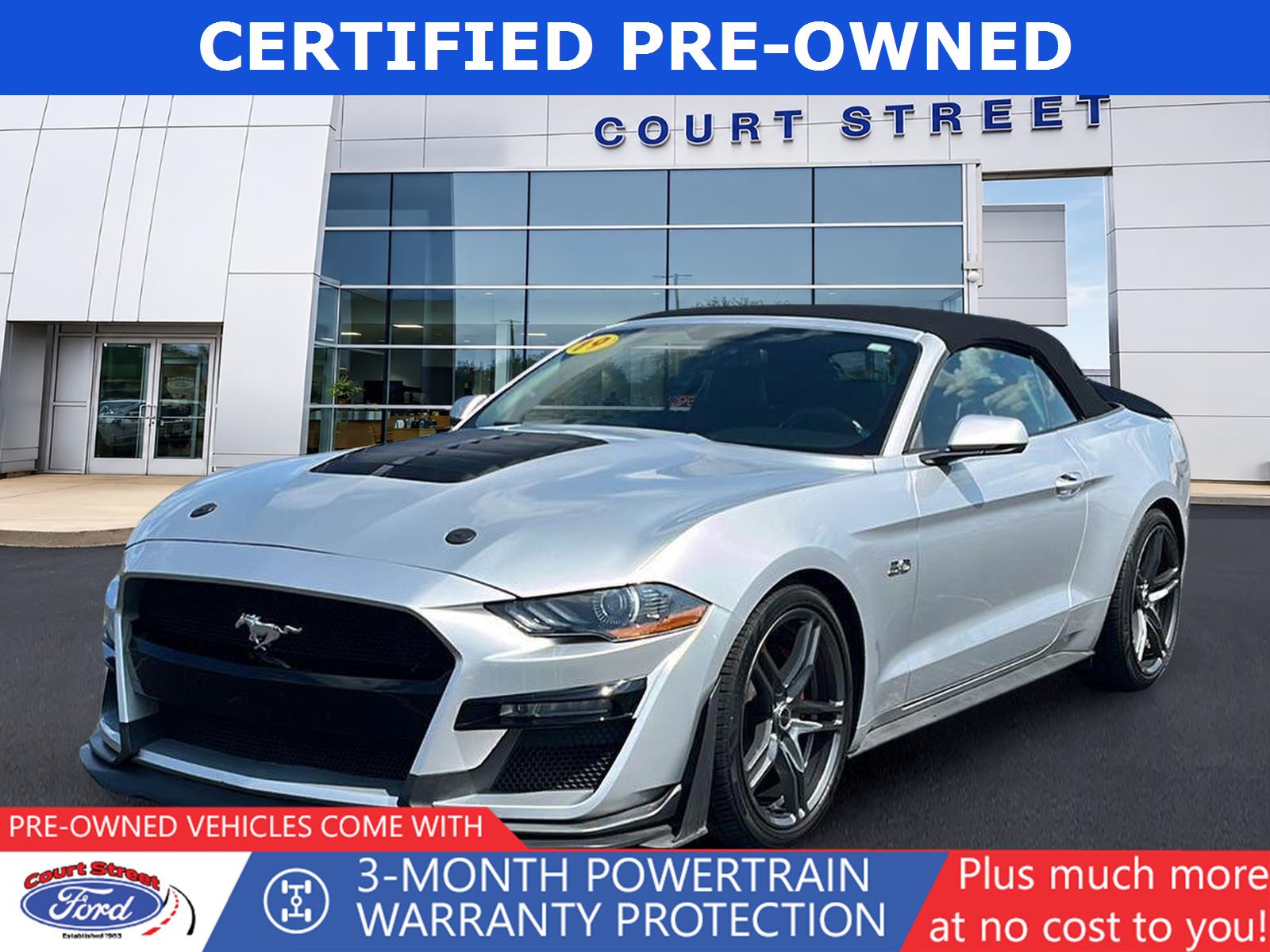 Ingot Silver 2019 Ford Mustang Convertible Rear-Wheel Drive Automatic