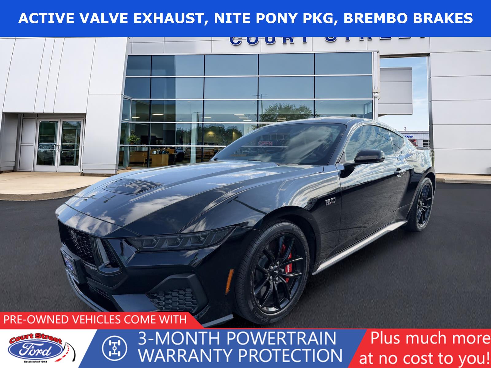 Shadow Black 2025 Ford Mustang Coupe Rear-Wheel Drive Automatic
