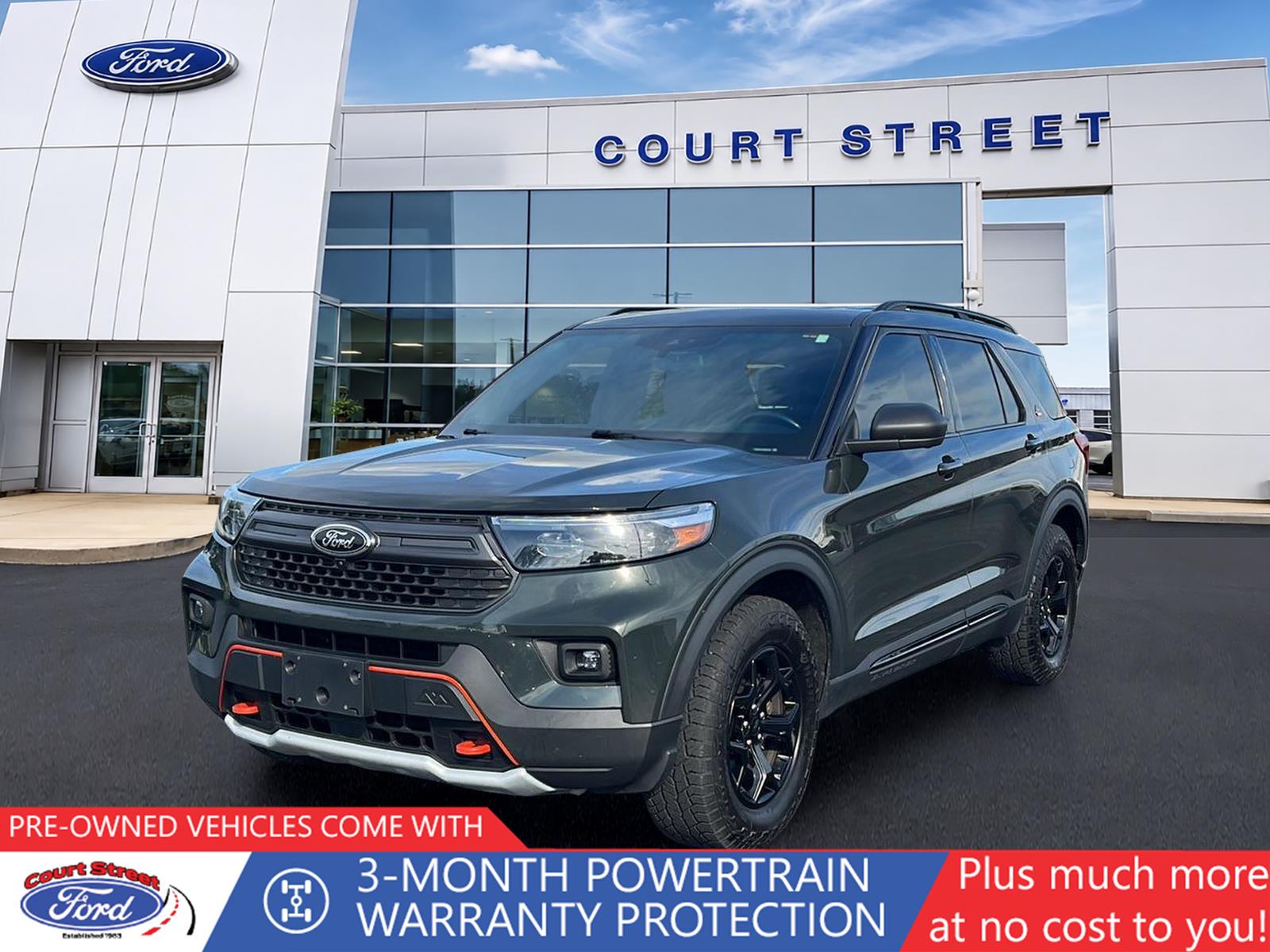 Forged Green 2022 Ford Explorer SUV / Crossover All-Wheel Drive Automatic