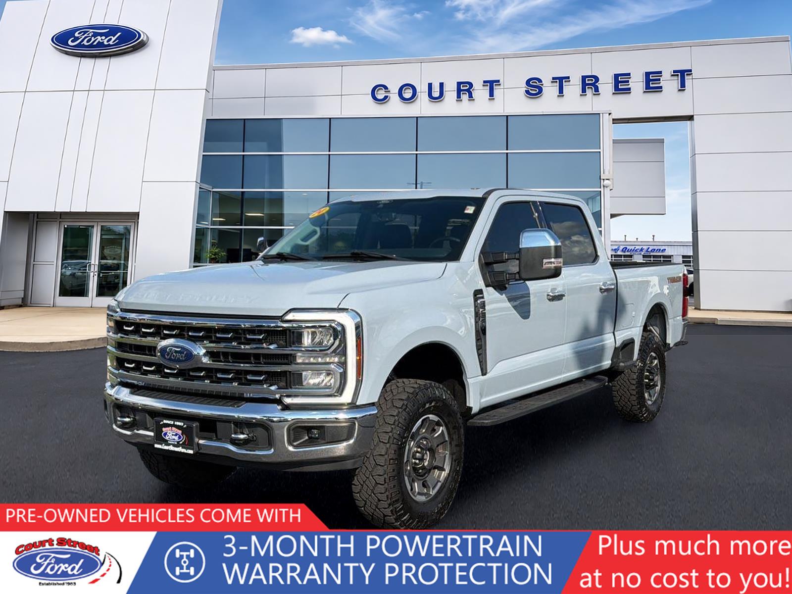 Glacier Gray Metallic Tri-Coat 2024 Ford F-250 Super Duty Pickup Truck Four-Wheel Drive Automatic