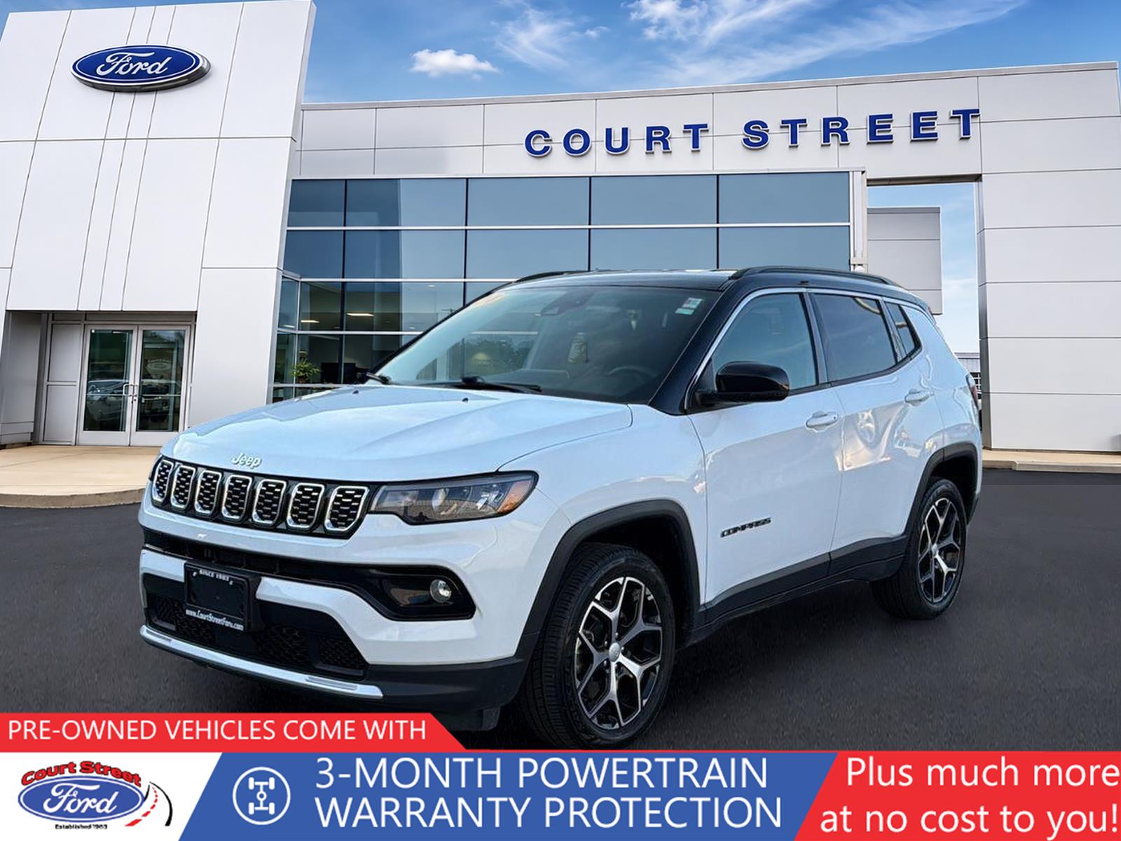 Bright White Clearcoat 2024 Jeep Compass SUV / Crossover Four-Wheel Drive 8-Speed Automatic
