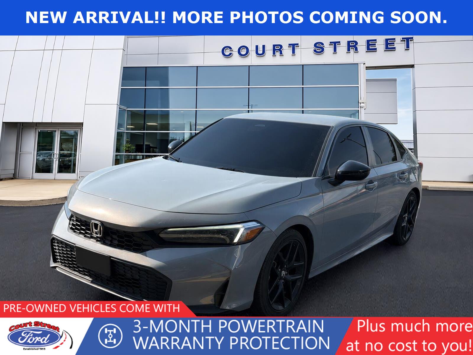 Urban Gray Pearl 2025 Honda Civic Sedan Front-Wheel Drive Continuously Variable Transmission