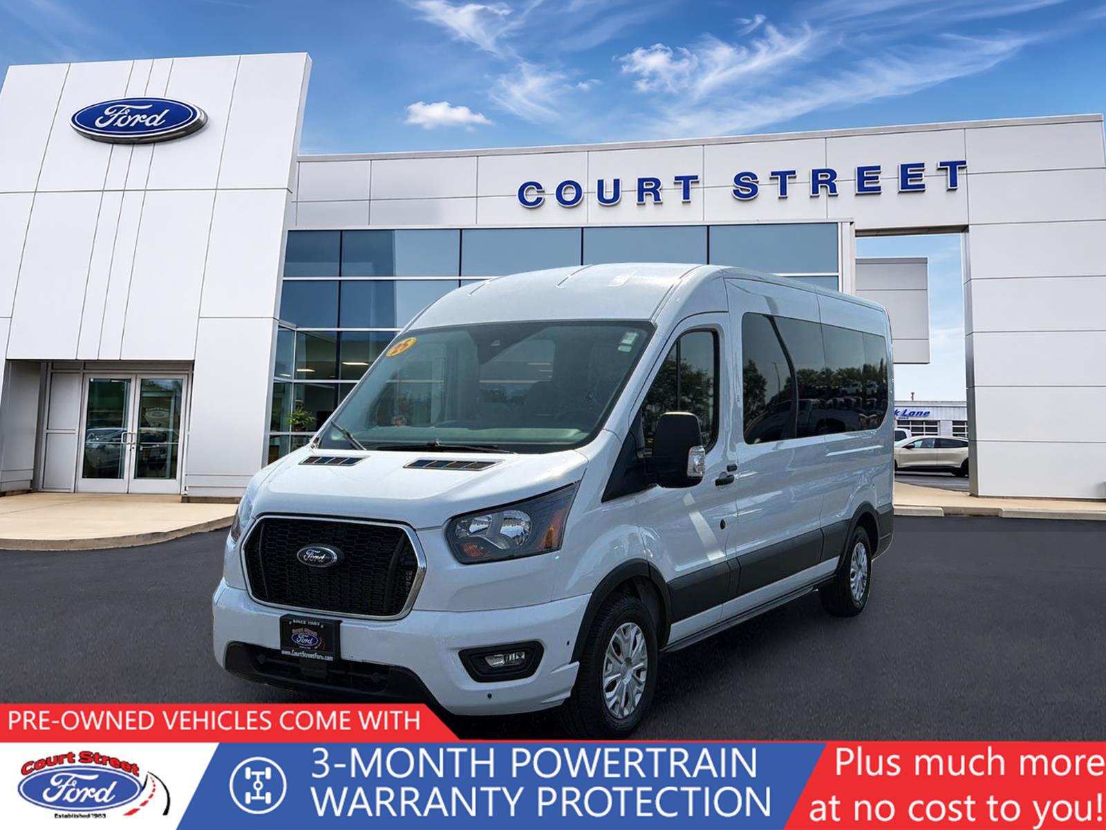 Oxford White 2025 Ford Transit Passenger Van Rear-Wheel Drive 
