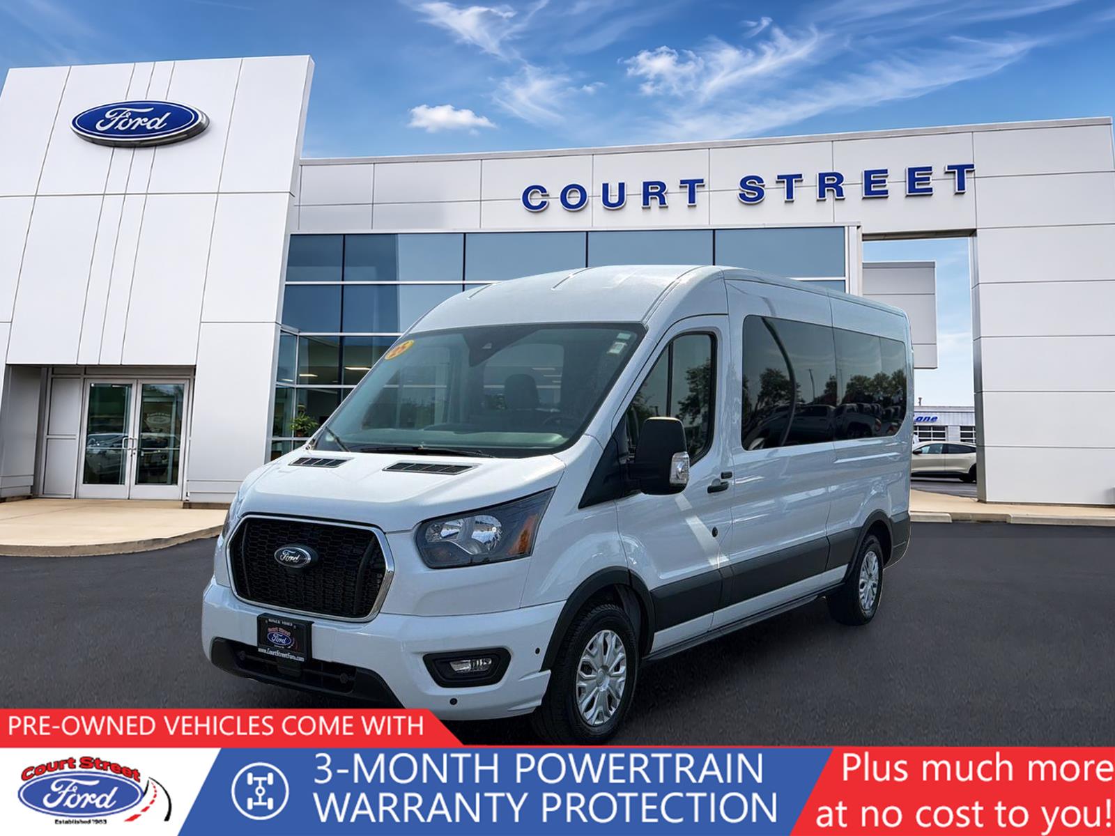 Oxford White 2025 Ford Transit Passenger Van Rear-Wheel Drive Automatic