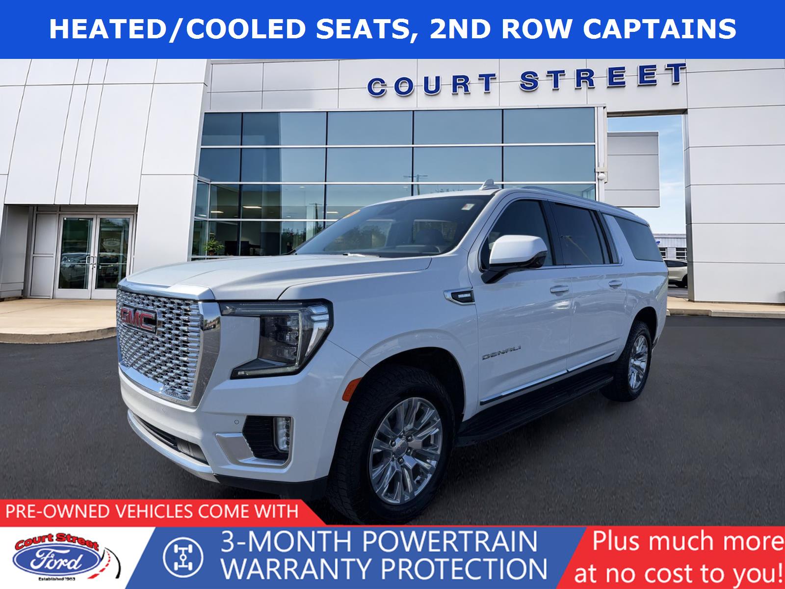 White Frost Tricoat 2024 GMC Yukon XL SUV / Crossover Four-Wheel Drive Automatic