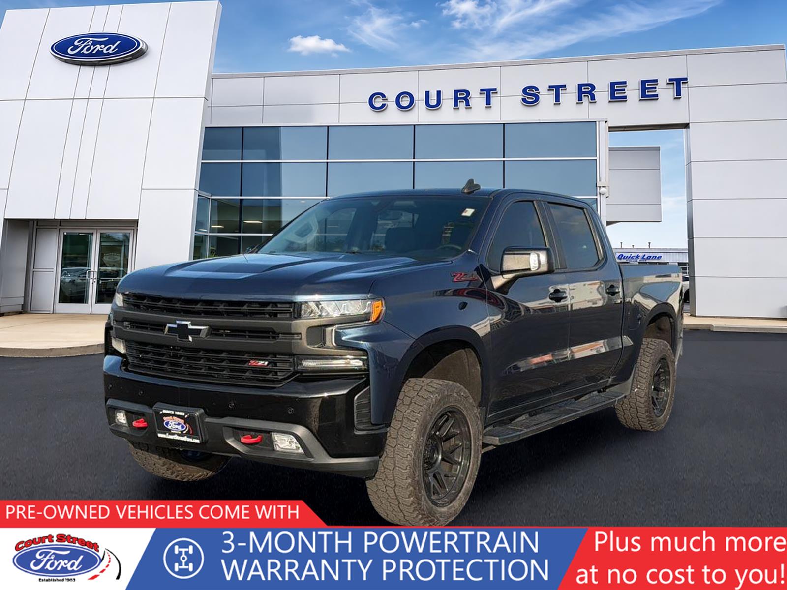 Northsky Blue Metallic 2021 Chevrolet Silverado 1500 Pickup Truck Four-Wheel Drive Automatic
