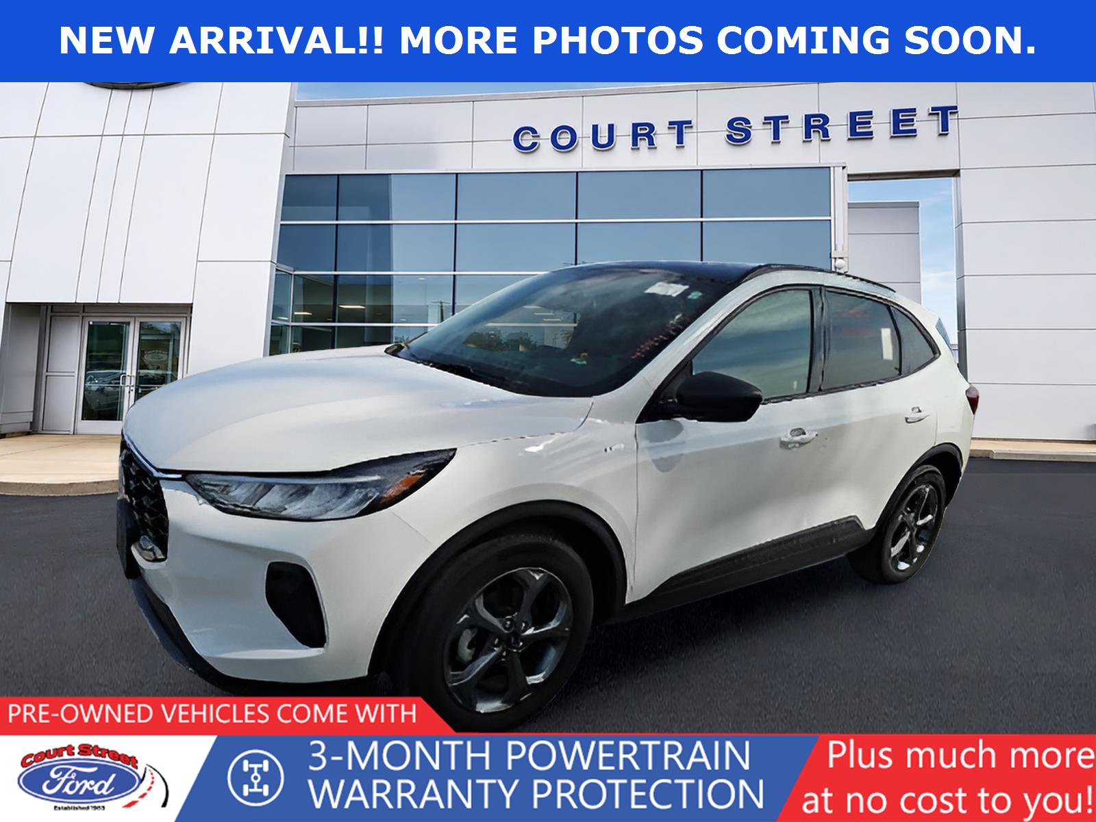 Star White Metallic Tri-Coat 2025 Ford Escape Hybrid SUV / Crossover Front-Wheel Drive Continuously Variable Transmission