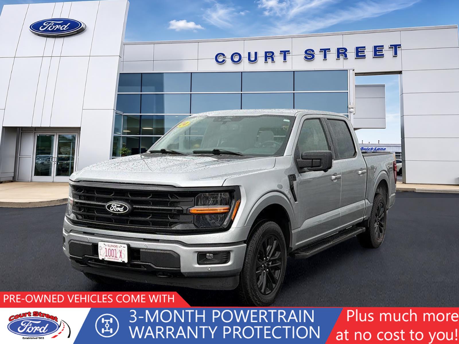 Iconic Silver 2024 Ford F-150 Pickup Truck Four-Wheel Drive Automatic