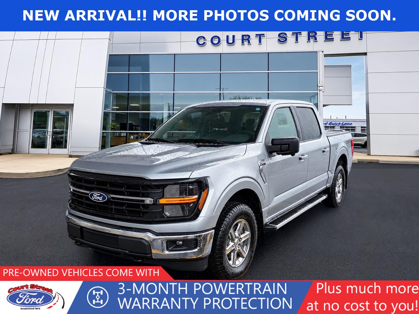 Iconic Silver 2024 Ford F-150 Pickup Truck Four-Wheel Drive Automatic