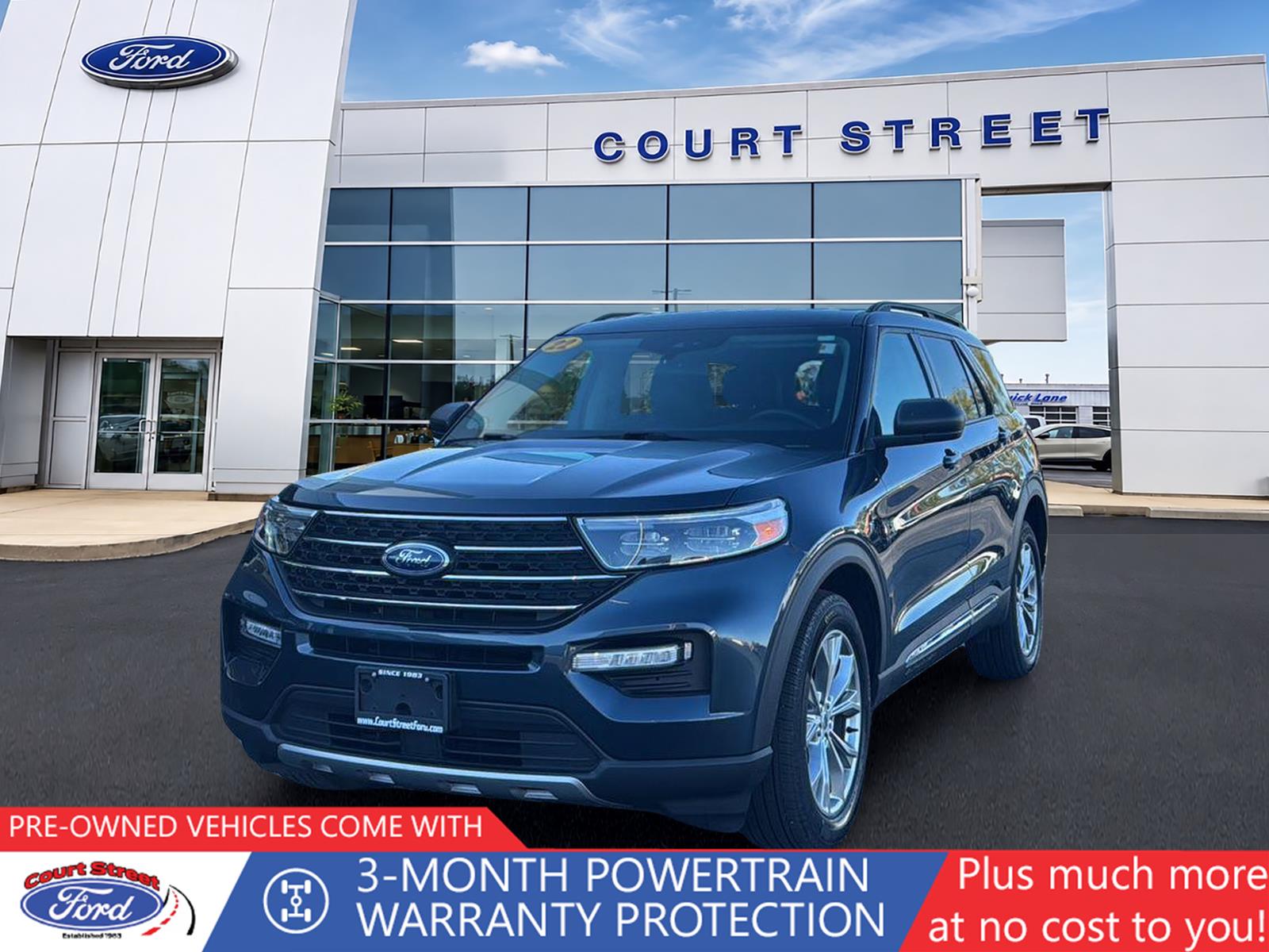 Stone Blue 2022 Ford Explorer SUV / Crossover All-Wheel Drive Automatic