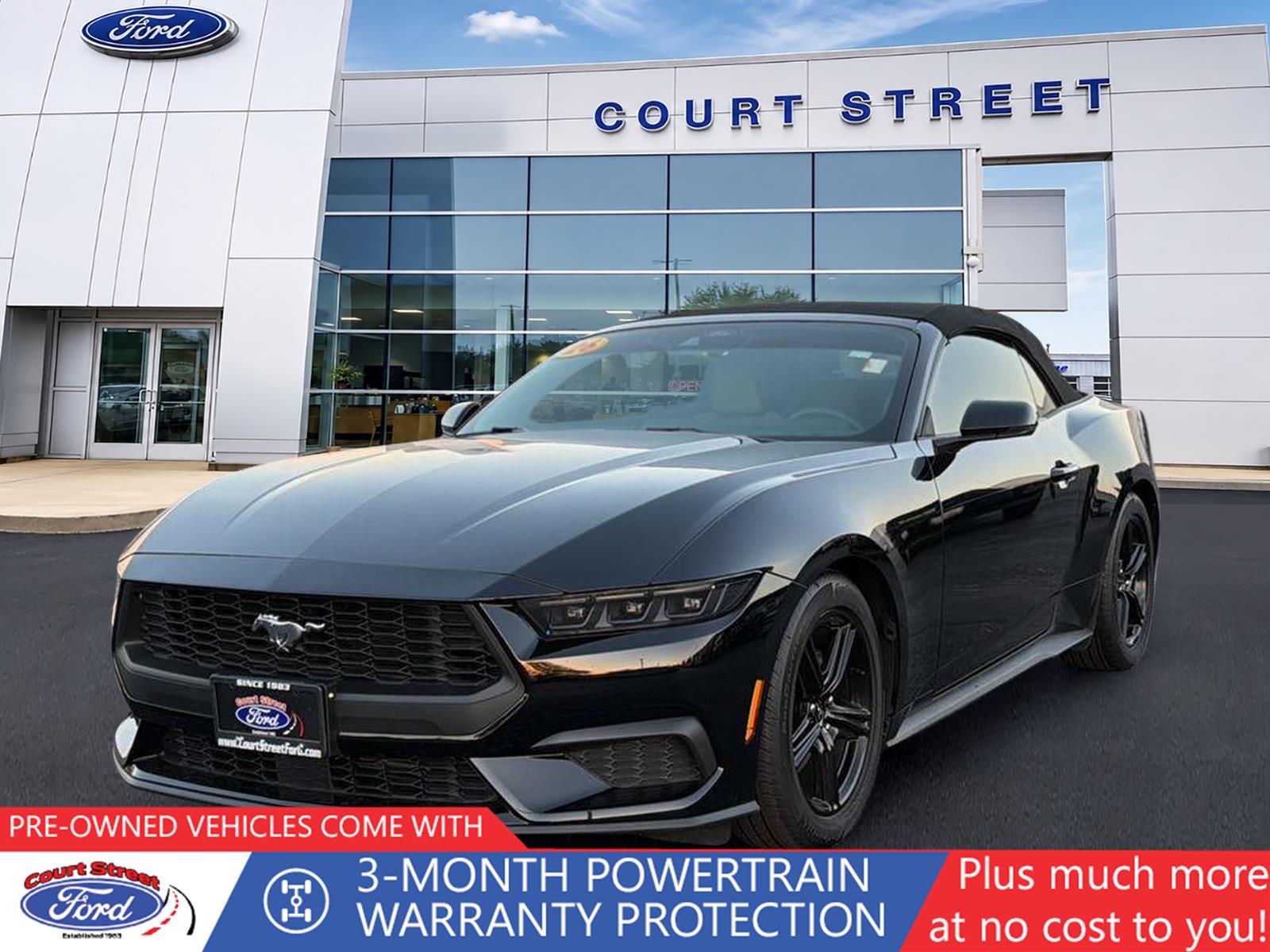 Shadow Black 2026 Ford Mustang Convertible Rear-Wheel Drive Automatic