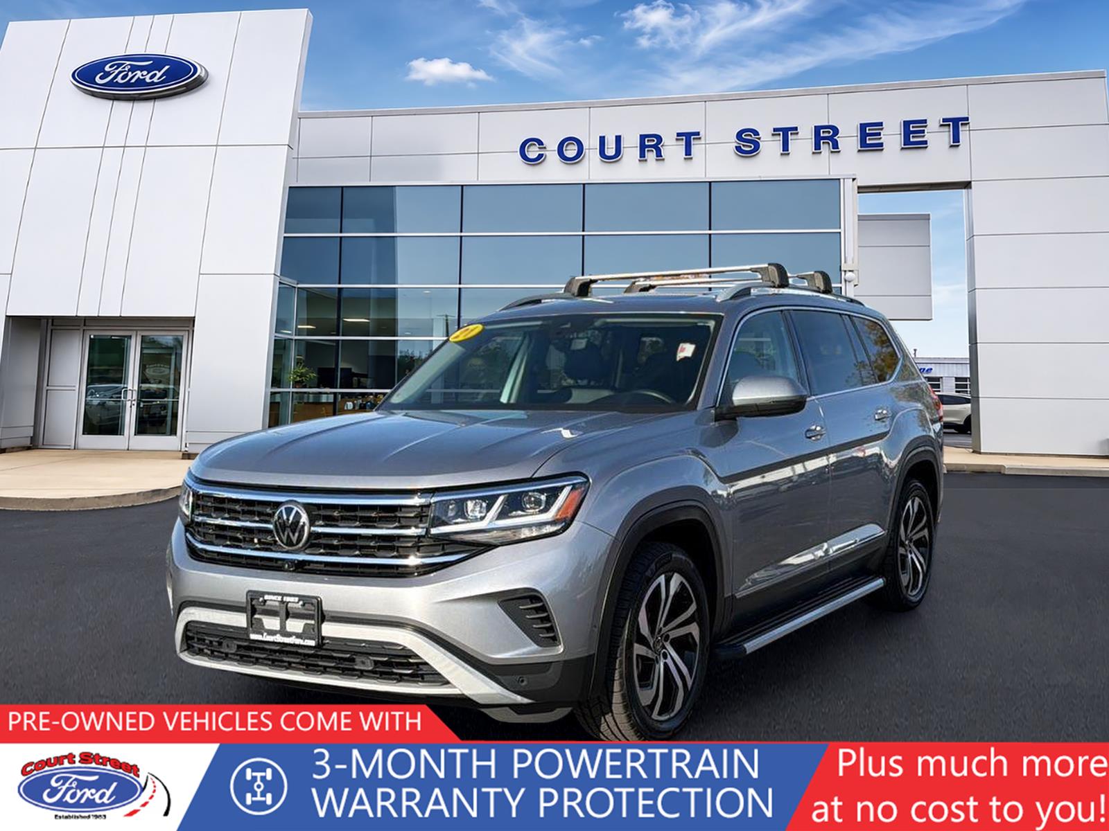 Pyrite Silver Metallic 2021 Volkswagen Atlas SUV / Crossover All-Wheel Drive Automatic