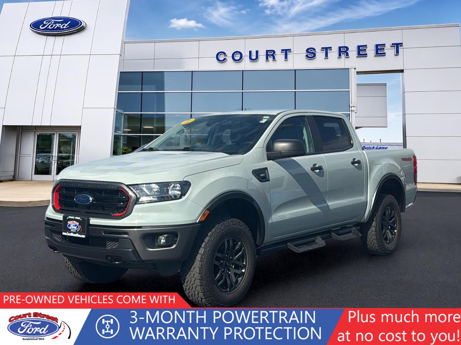 Cactus Gray 2022 Ford Ranger Pickup Truck Four-Wheel Drive Automatic