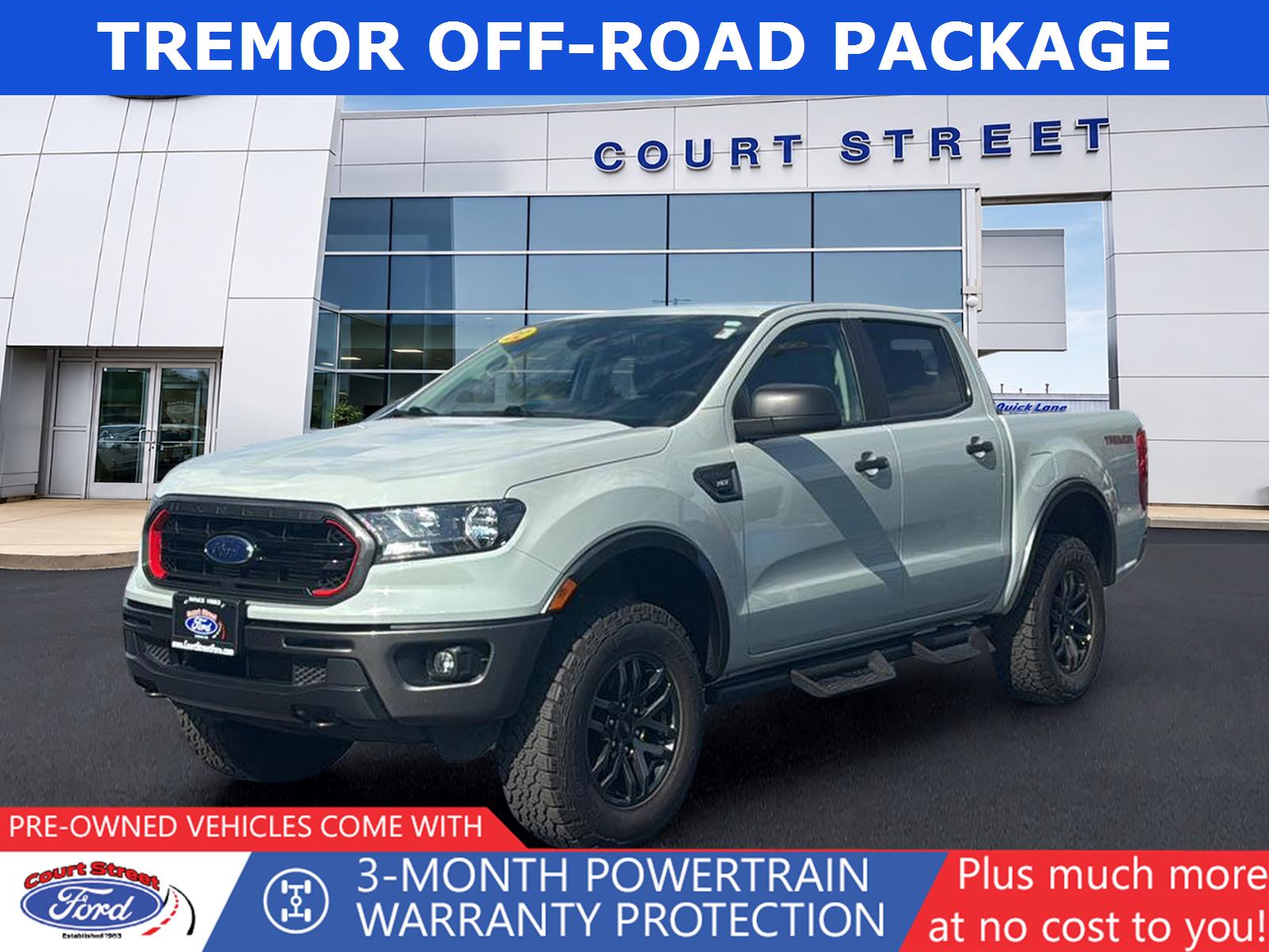 Cactus Gray 2022 Ford Ranger Pickup Truck Four-Wheel Drive Automatic