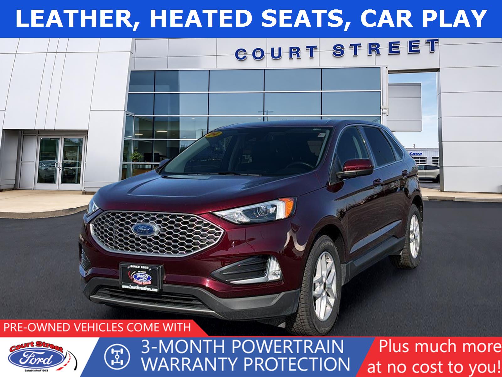 Red (Burgundy Velvet Metallic Tinted Clearcoat) 2024 Ford Edge SUV / Crossover All-Wheel Drive 8-Speed Automatic
