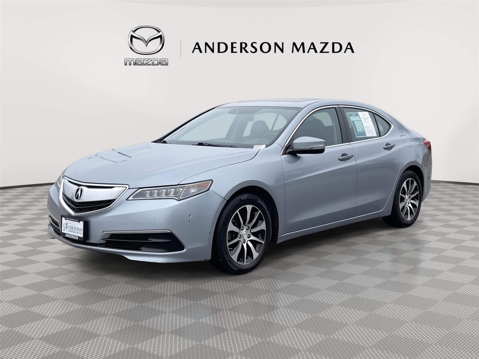 Slate Silver Metallic 2015 Acura TLX FWD with Technology Package Sedan Front-Wheel Drive Automatic