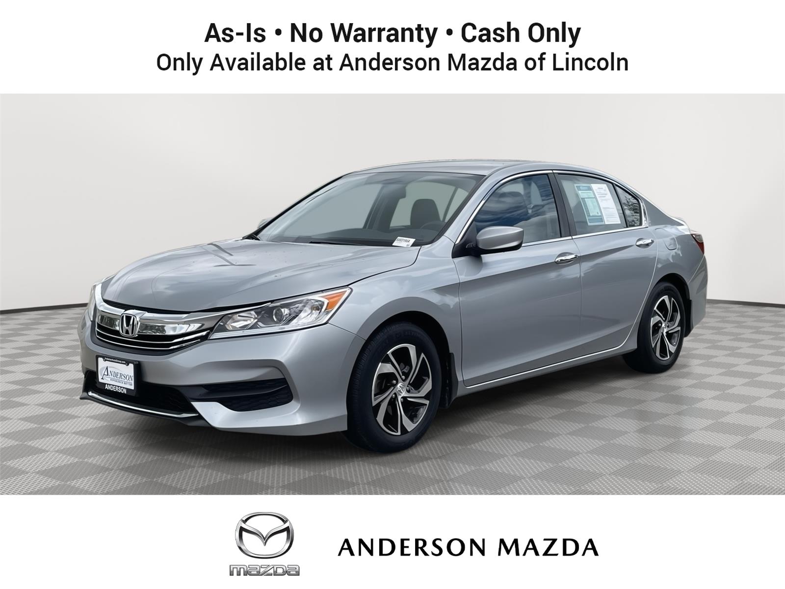 Lunar Silver Metallic 2016 Honda Accord LX Sedan Front-Wheel Drive Continuously Variable Transmission