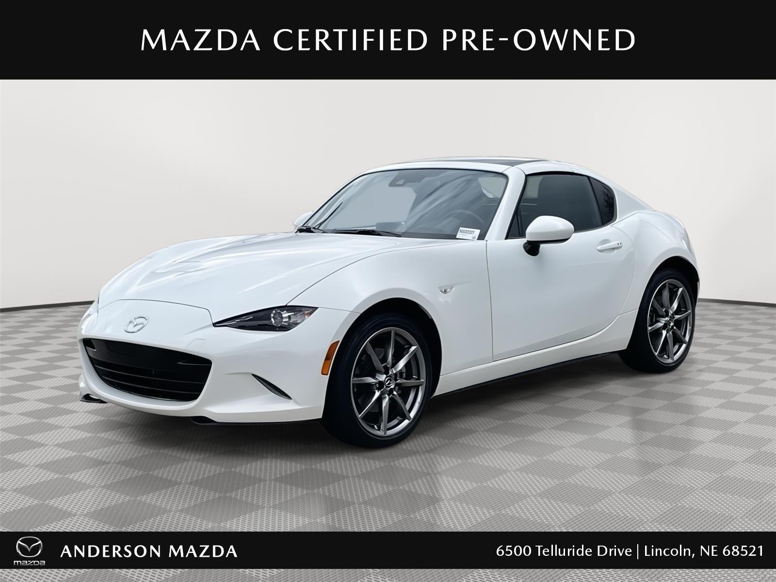 Snowflake White Pearl Mica 2023 Mazda MX-5 Miata Convertible Rear-Wheel Drive Manual