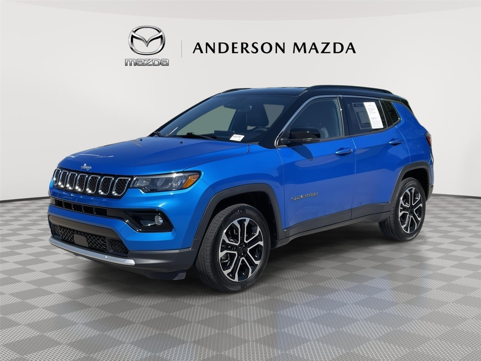 Laser Blue Pearlcoat 2023 Jeep Compass SUV / Crossover Four-Wheel Drive 8-Speed Automatic