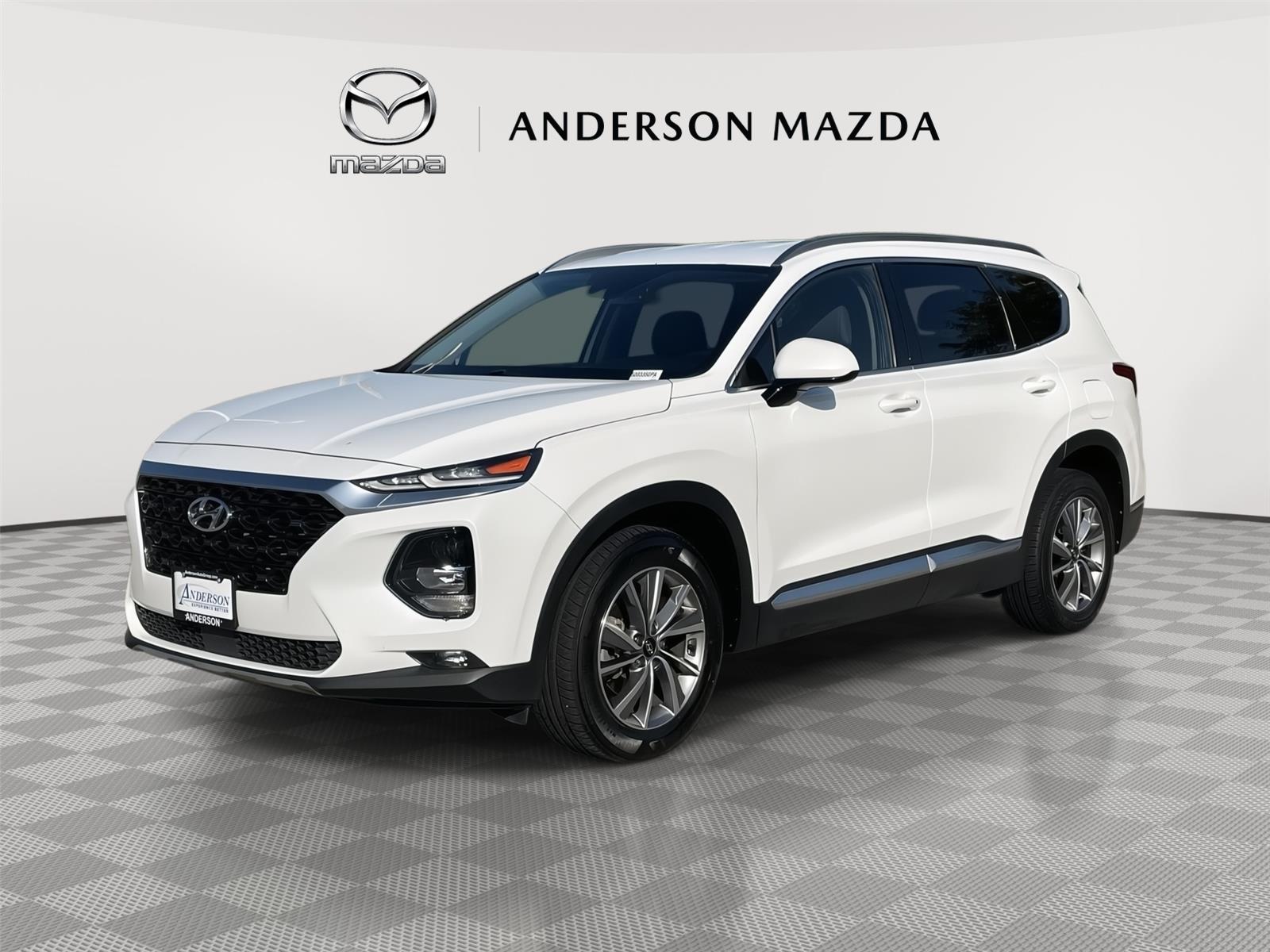 Quartz White 2019 Hyundai Santa Fe SUV / Crossover All-Wheel Drive Automatic
