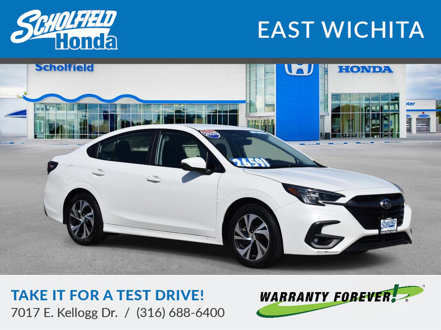 Crystal White Pearl 2025 Subaru Legacy Premium AWD Sedan All-Wheel Drive Continuously Variable Transmission