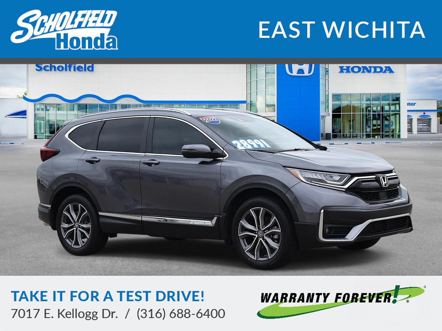 Gray (Modern Steel Metallic) 2022 Honda CR-V Touring AWD SUV / Crossover All-Wheel Drive Continuously Variable Transmission