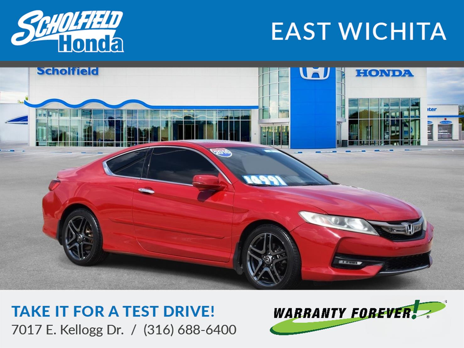 San Marino Red 2016 Honda Accord Coupe EX-L Coupe Front-Wheel Drive Continuously Variable Transmission