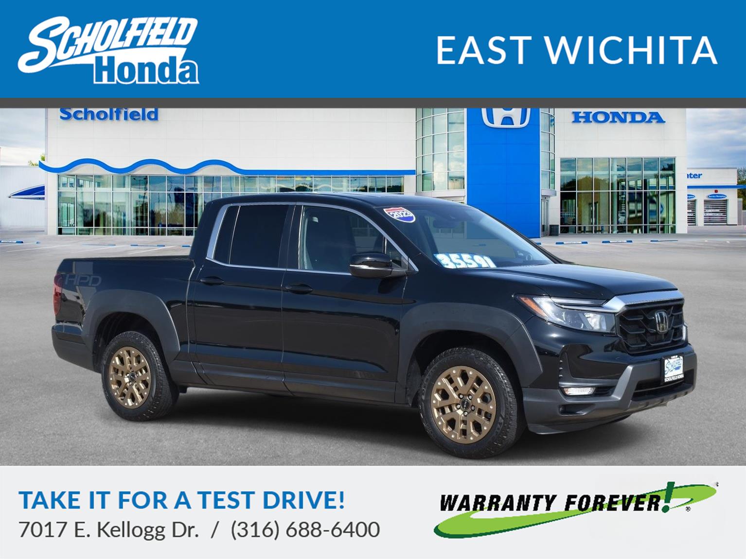 Crystal Black Pearl 2023 Honda Ridgeline Pickup Truck All-Wheel Drive 9-Speed Automatic