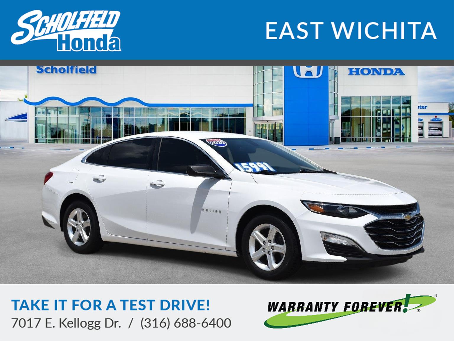 Summit White 2020 Chevrolet Malibu Sedan Front-Wheel Drive Continuously Variable Transmission