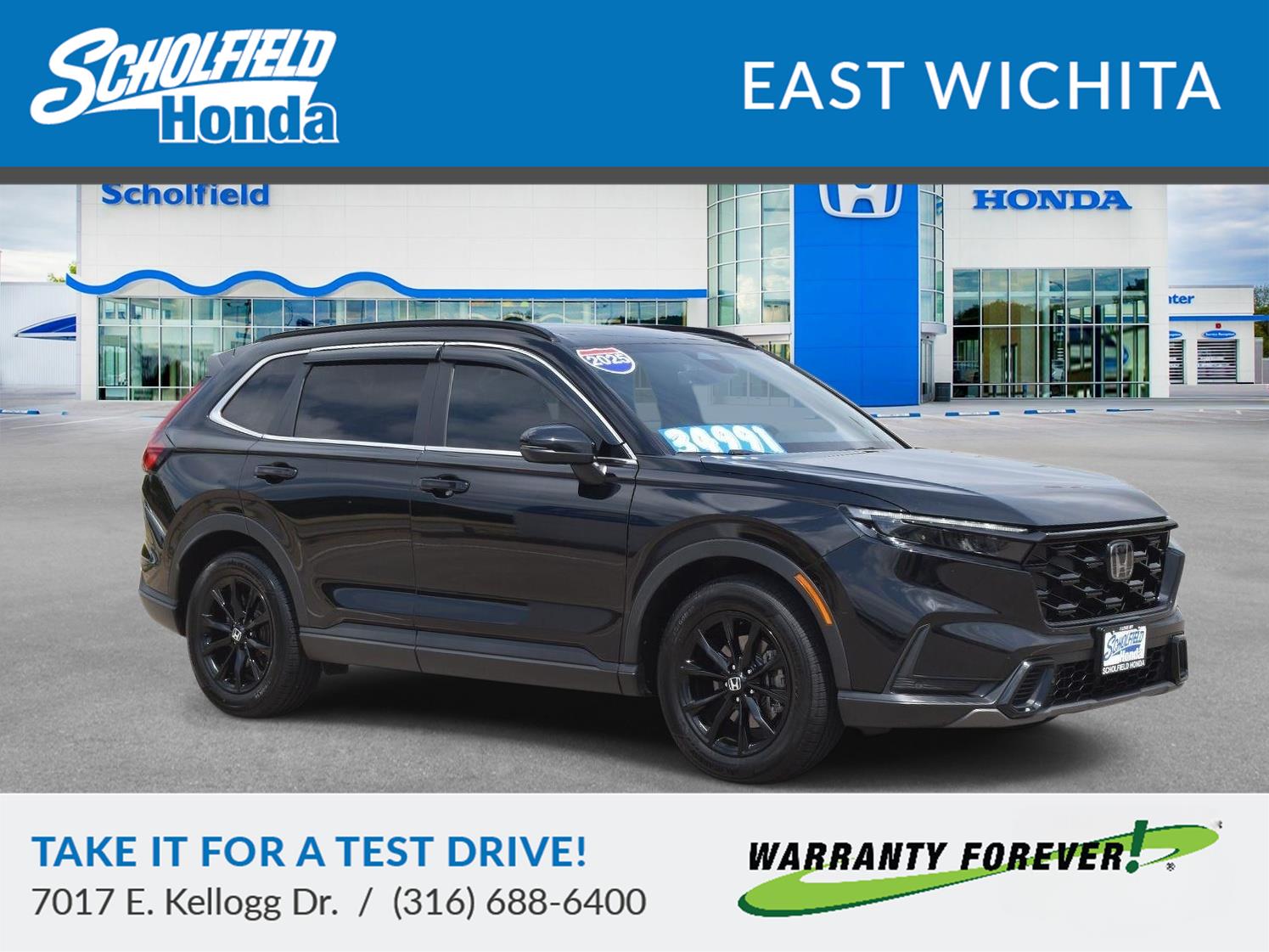 Crystal Black Pearl 2025 Honda CR-V Hybrid SUV / Crossover Front-Wheel Drive Continuously Variable Transmission