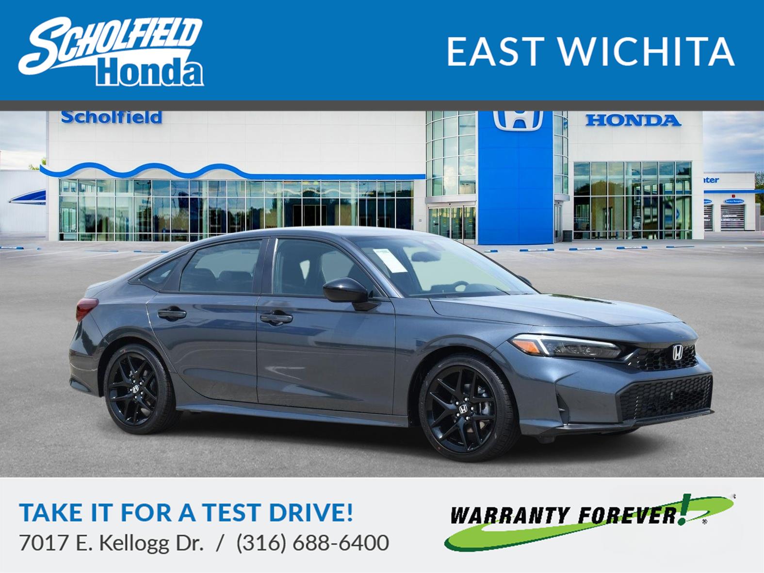 Meteorite Gray Metallic 2026 Honda Civic Sedan Front-Wheel Drive Continuously Variable Transmission