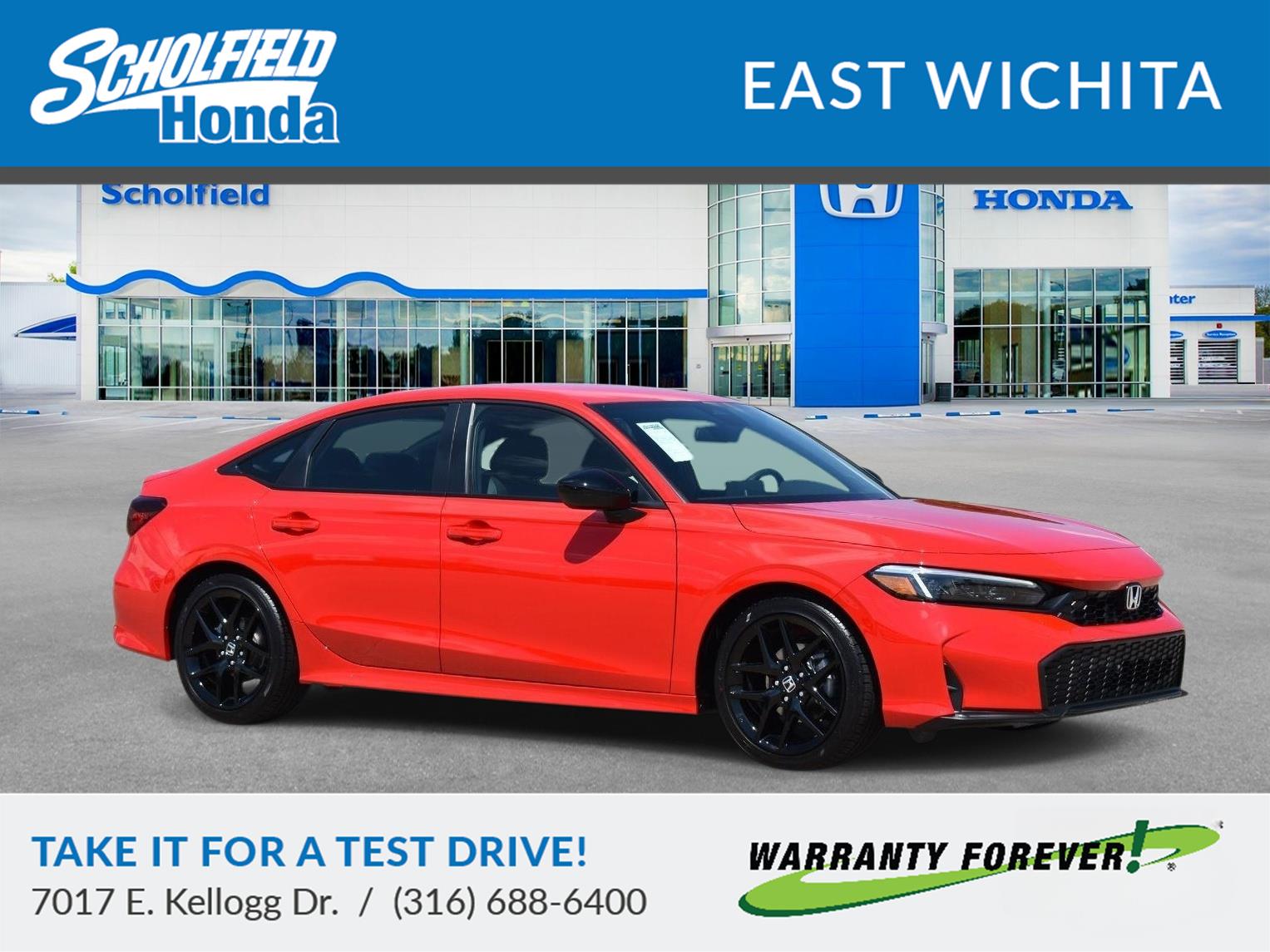 Rallye Red 2026 Honda Civic Sedan Front-Wheel Drive Continuously Variable Transmission