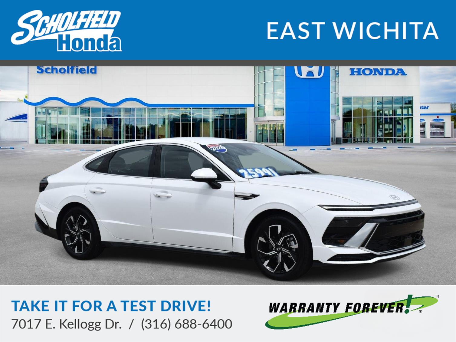 Serenity White 2025 Hyundai Sonata Sedan Front-Wheel Drive Automatic