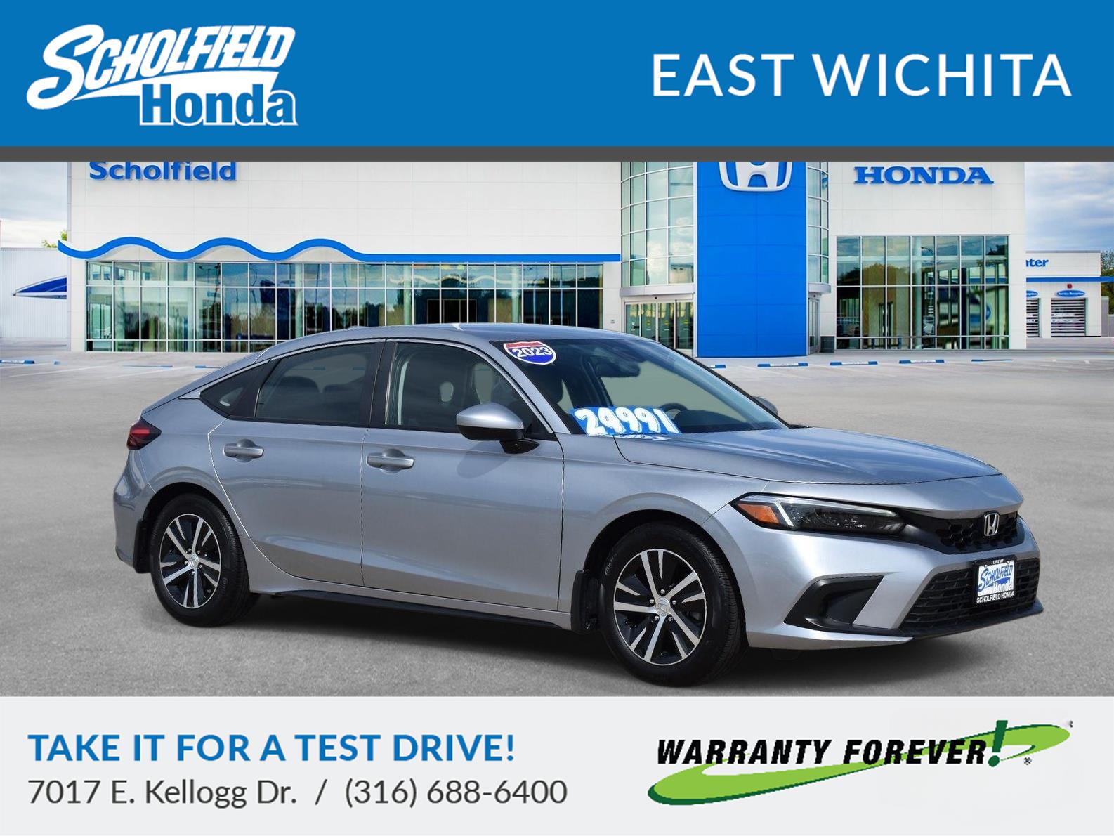 Lunar Silver Metallic 2023 Honda Civic Hatchback Hatchback Front-Wheel Drive Continuously Variable Transmission