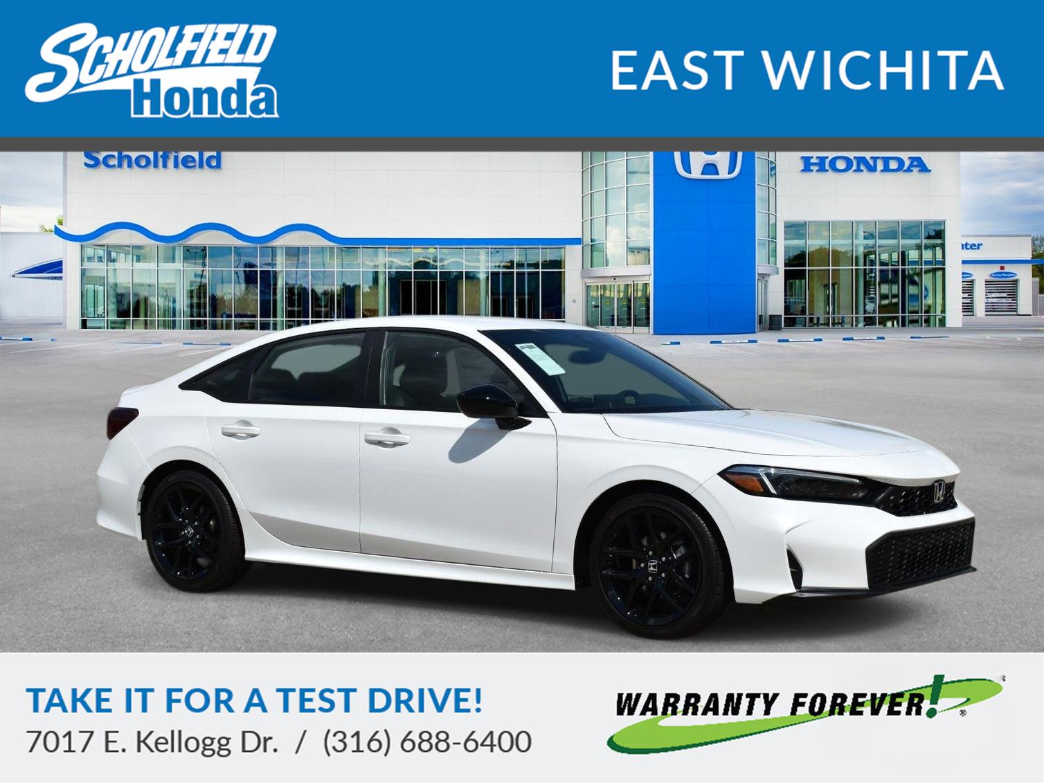 Platinum White Pearl 2026 Honda Civic Sedan Front-Wheel Drive Continuously Variable Transmission