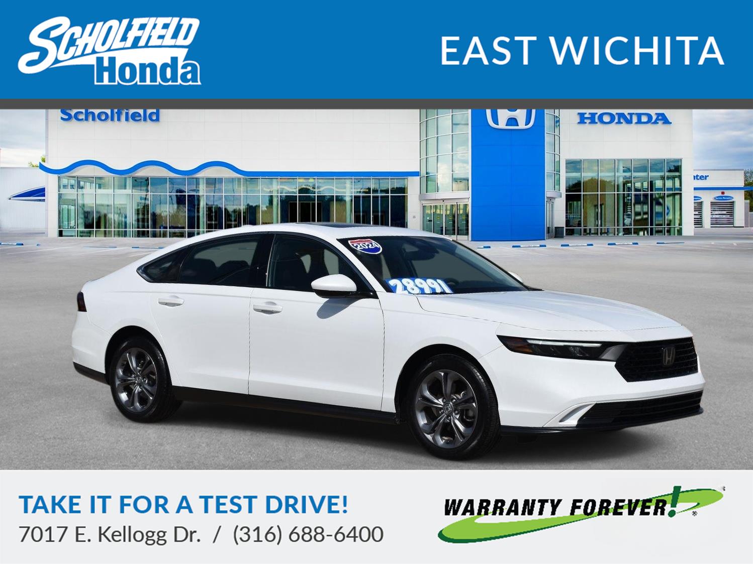 2024 Honda Accord Sedan EX Platinum White Pearl - Scholfield Honda - Image 1
