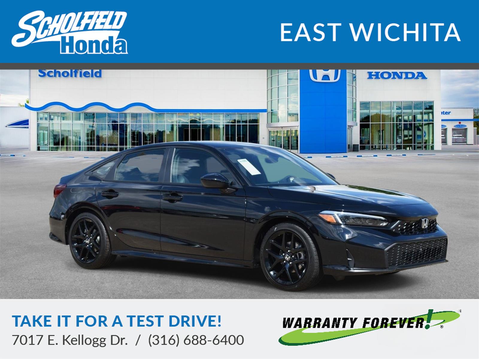 Crystal Black Pearl 2026 Honda Civic Sedan Front-Wheel Drive Continuously Variable Transmission