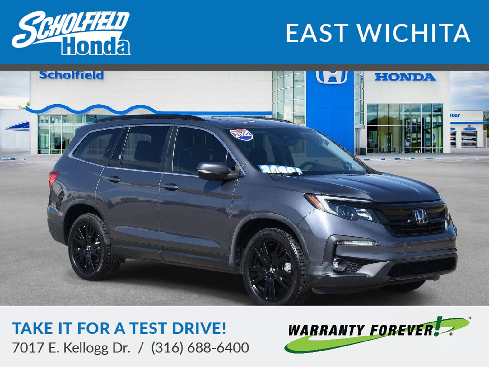 Gray (Modern Steel Metallic) 2022 Honda Pilot SUV / Crossover All-Wheel Drive Automatic