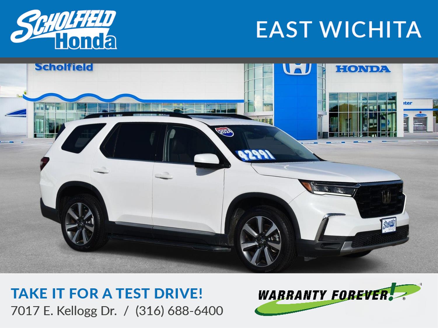 Platinum White Pearl 2024 Honda Pilot SUV / Crossover All-Wheel Drive Automatic