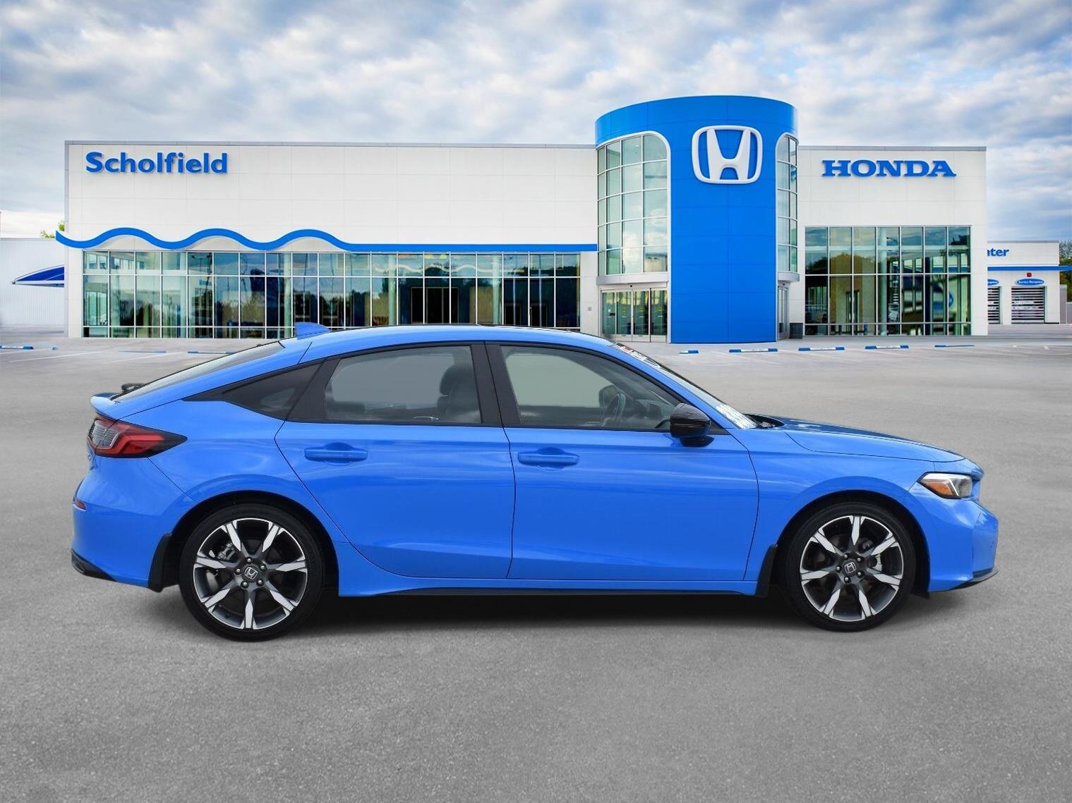 2025 Honda Civic Hatchback Hybrid Sport Touring Boost Blue Pearl - Scholfield Honda - Image 2