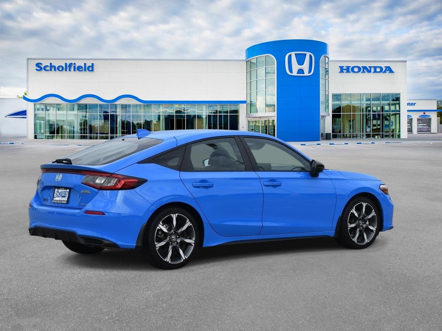 2025 Honda Civic Hatchback Hybrid Sport Touring Boost Blue Pearl - Scholfield Honda - Image 3