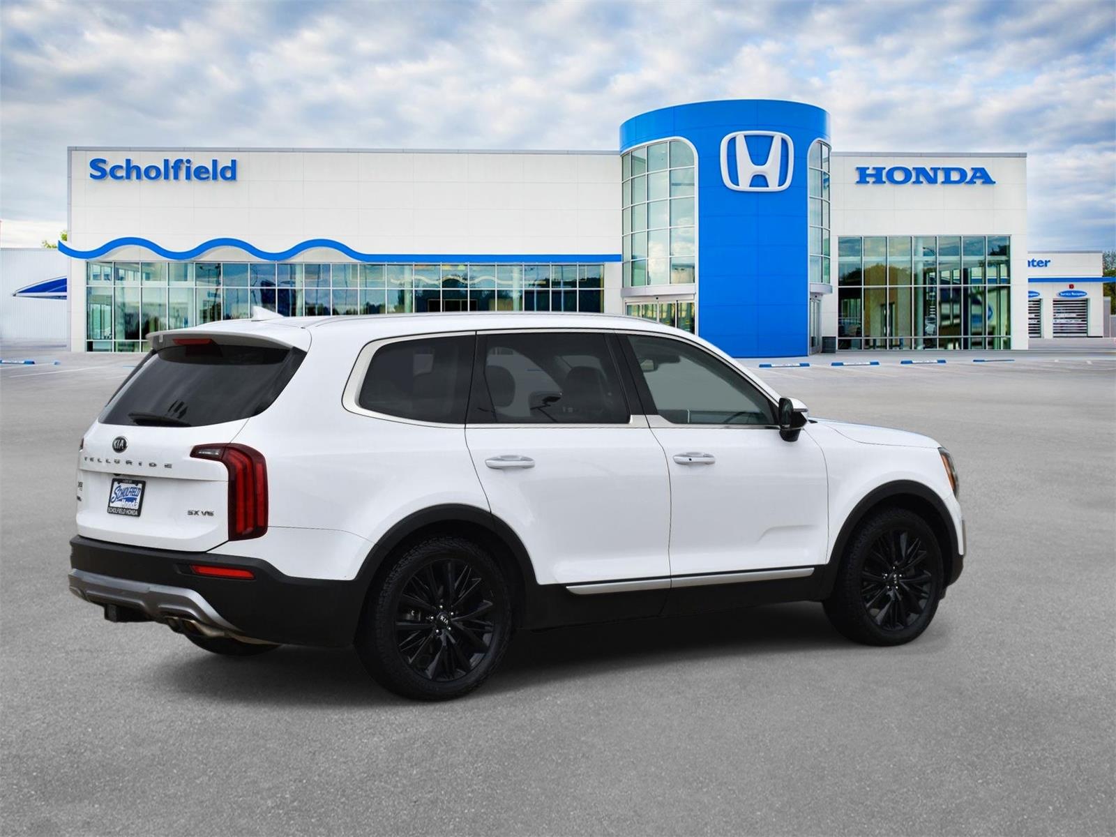 2021 Kia Telluride SX Glacial White Pearl - Scholfield Honda - Image 3