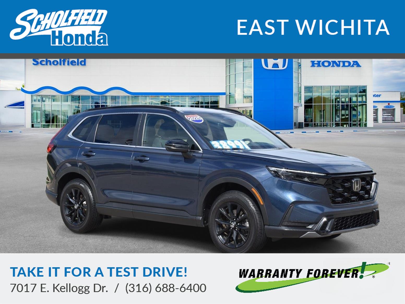 2025 Honda CR-V Hybrid Sport Canyon River Blue Metallic - Scholfield Honda - Image 1